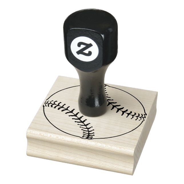Baseball Design Holz Briefmarke Gummistempel (Stempel)