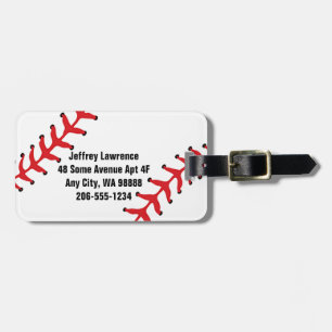 Baseball Design Luggage Tags Gepäckanhänger