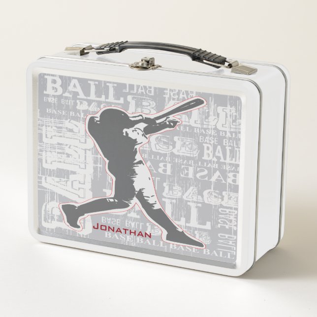 Baseball Design Metal Lunchbox (Vorderseite)