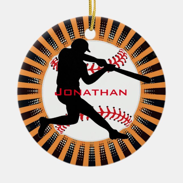 Baseball Design Ornament (Vorne)