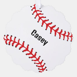 Baseball Design Paper Ornament Card