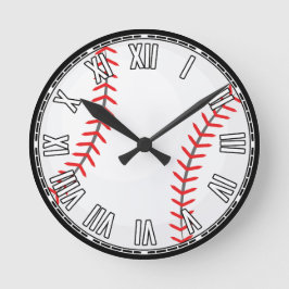 Baseball-Design Runde Wanduhr