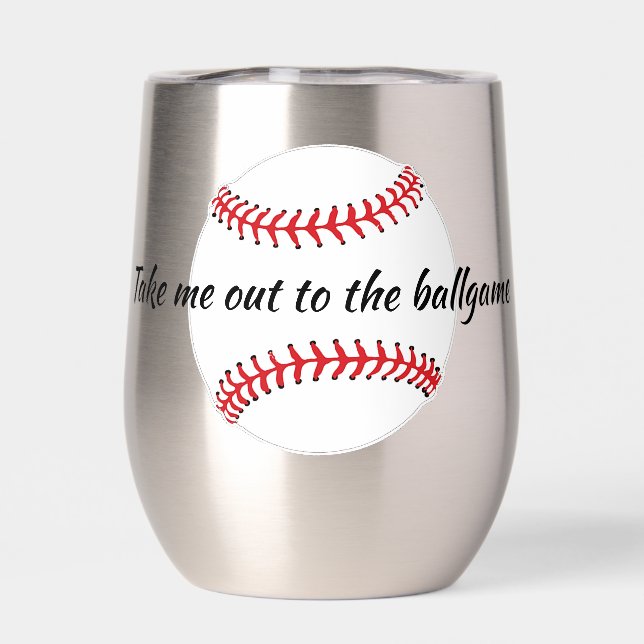 Baseball Design Thermal Wine Tumbler (Rückseite)