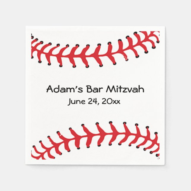 Baseball-Designpapier Napkins Serviette (Vorderseite)