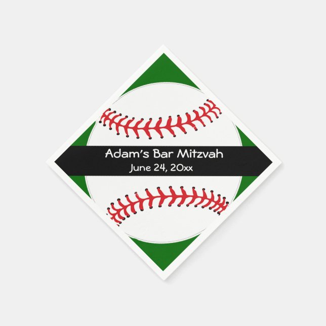 Baseball-Designpapier Napkins Serviette (Ecke)