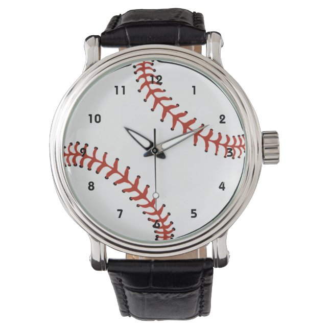 Baseball-Designschau Armbanduhr (Vorderseite)