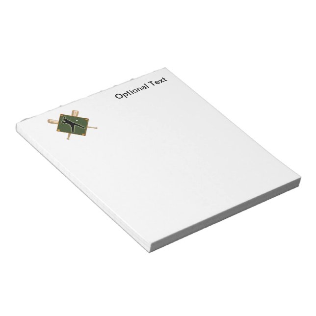 Baseball Diamond Batter 1 Notizblock (angewinkelt)