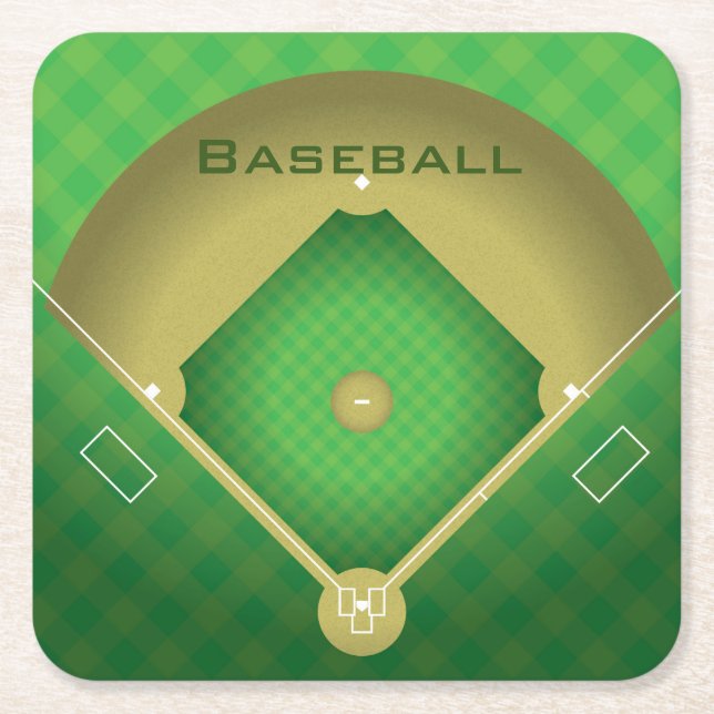 Baseball Diamond Design Paper Untersetzer (Vorderseite)