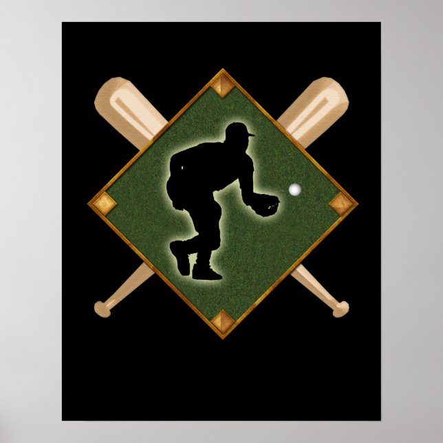 Baseball Diamond Fielding 1 Poster (Vorne)