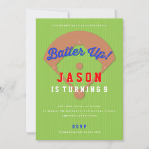 Baseball Diamond Geburtstagsparty Einladung