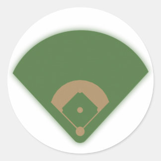 Baseball Diamond: Runder Aufkleber