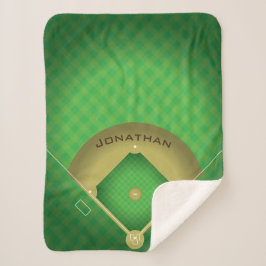 Baseball Diamond Sherpa Blanket Sherpadecke