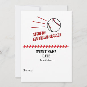 Baseball Dies ist mein erstes Spiel Save The Date