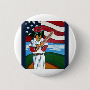 Baseball-Doxie Button