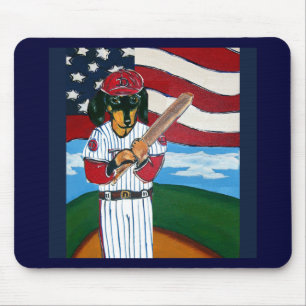 Baseball-Doxie Mousepad