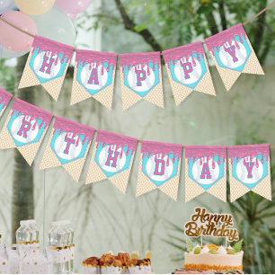 Baseball Drip Alles Gute zum Geburtstag Wimpelkette