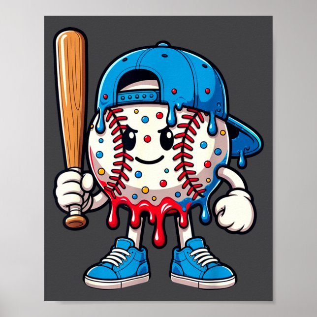 Baseball Drip Baseball Life Style 101 Apparel Yout Poster (Vorne)