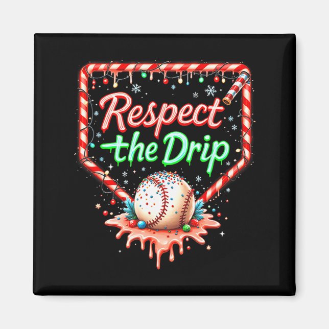 Baseball Drip Boys Ice Cream Christmas Youth Respe Magnet (Vorne)
