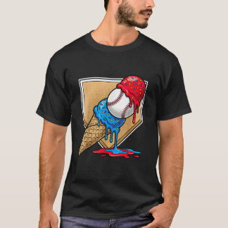 Baseball-Drip-Eiscreme-Bekleidung Jugend-Drip-Base T-Shirt