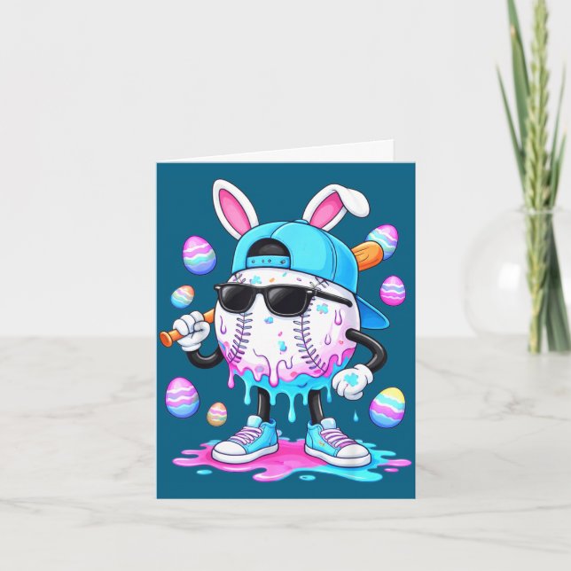 Baseball-Drip-Eiscreme-Bekleidung Jugend Junge glü Karte (Vorderseite)