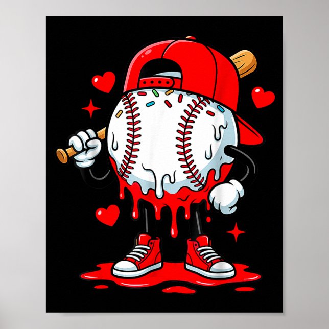 Baseball-Drip-Eiscreme-Bekleidung Jugendlicher Jun Poster (Vorne)