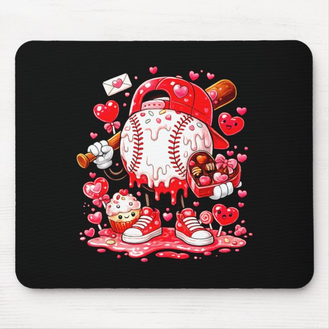 Baseball-Drip-Eiscreme-Jungen-Kinder-Jugendliche-V Mousepad (Vorne)