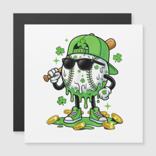 Baseball-Drip-Eiscreme St. Patricks Tag Magnetkarte