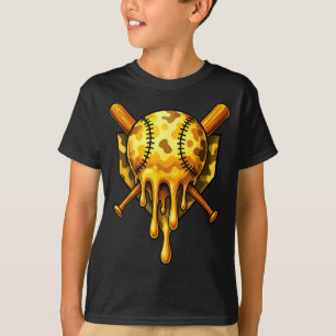 Baseball-Drip-Eiscreme-Tarnmuster Cooles Design T-Shirt