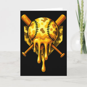 Baseball-Drip-Eiscreme-Tarnung Cool Design Karte