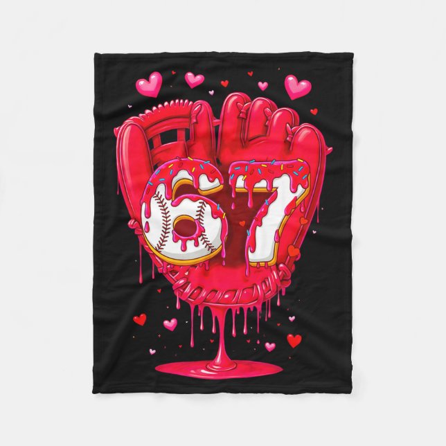 Baseball-Drip-Eiscreme-Valentinstag-Jugend-Jungen- Fleecedecke (Vorderseite)