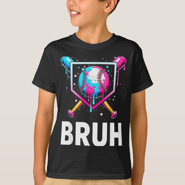 Baseball Drip Funny Bruh Ice Cream Dripng Matching T-Shirt (Vorderseite)
