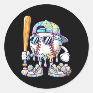 Baseball-Drip für Jungen Eiscreme-Drip Baseball Runder Aufkleber