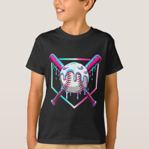 Baseball-Drip für Jungen Eiscreme-Drip Baseball T-Shirt
