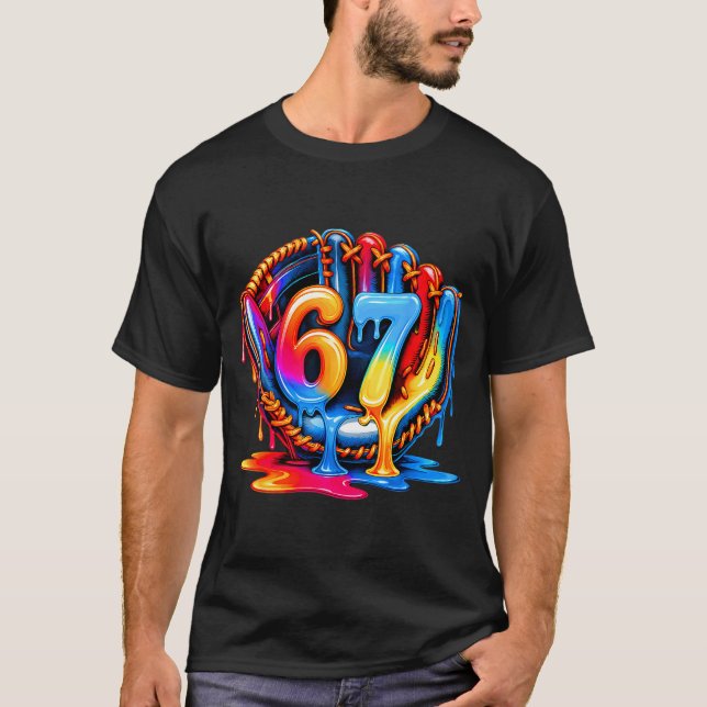Baseball Drip Ice Cream 67 Baseball Lifestyle 101  T-Shirt (Vorderseite)