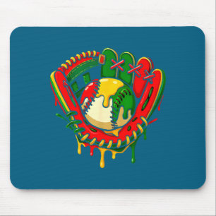 Baseball-Drip Juneteenth schwarzer Stolz afrikanis Mousepad