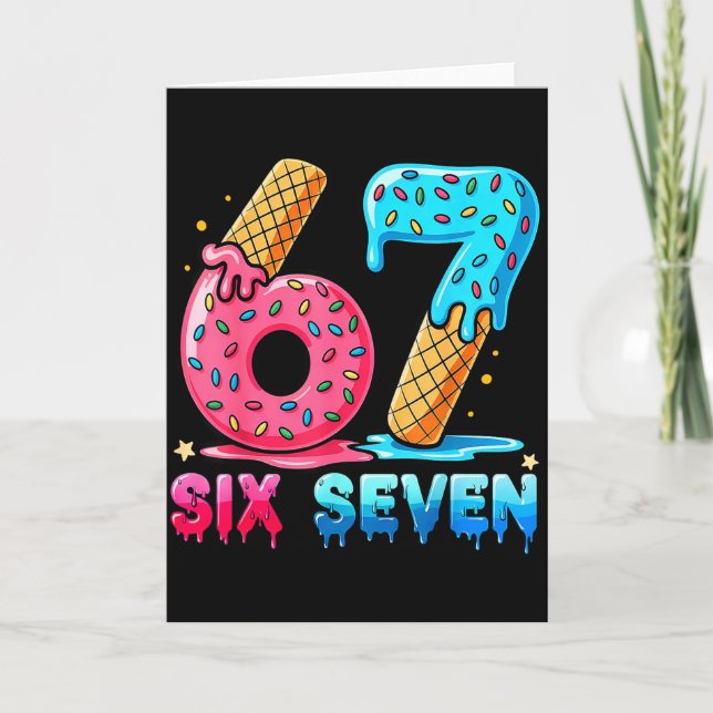 Baseball Drip Number 67 Player Or 67th Birthday  Karte (Vorderseite)