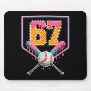 Baseball-Drip Nummer 67 Lustig Sechs Sieben 6 7 Me Mousepad