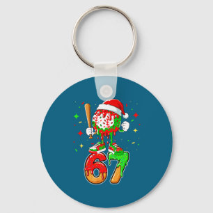 Baseball-Drip Nummer 67 Meme Eiscreme Tröpfelt Wei Schlüsselanhänger