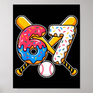 Baseball-Drip Nummer 67 Spieler 67. Geburtstags-Me Poster