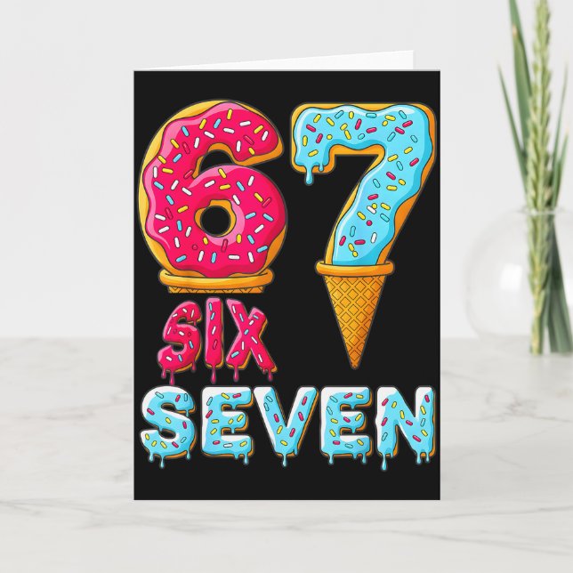 Baseball-Drip Nummer 67 Spieler 67 Meme Eis D Karte (Vorderseite)