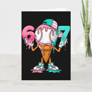 Baseball Drip Nummer 67 Spieler Oder 67. Geburtsta Karte