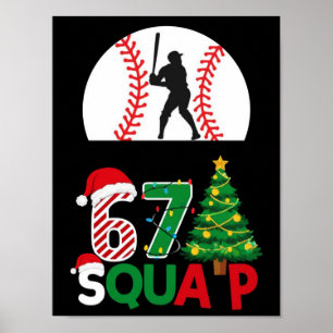 Baseball Drip Nummer 67 Spieler oder 67. Geburtsta Poster