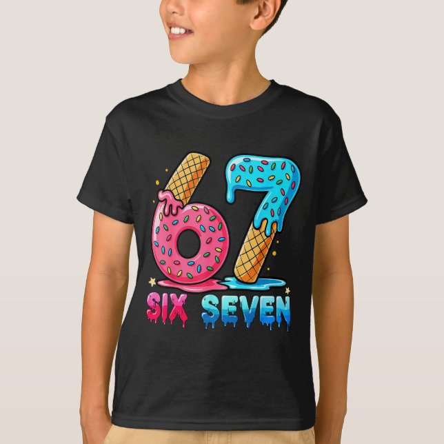 Baseball Drip Nummer 67 Spieler oder 67. Geburtsta T-Shirt (Vorderseite)
