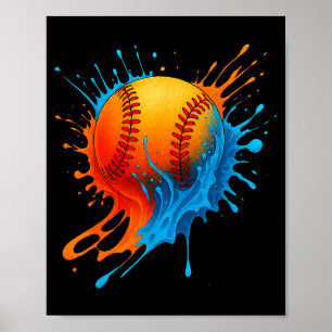 Baseball-Drip-Team für Jungen und Mädchen Eiscreme Poster