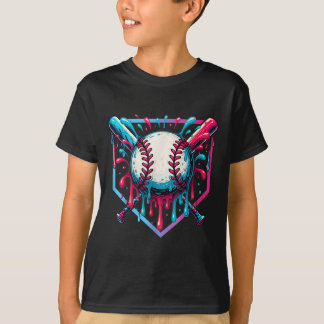 Baseball Driving Ice Cream Tropfen Youth Boys Base T-Shirt