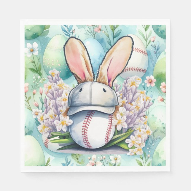 Baseball Easter  themed  Serviette (Vorderseite)