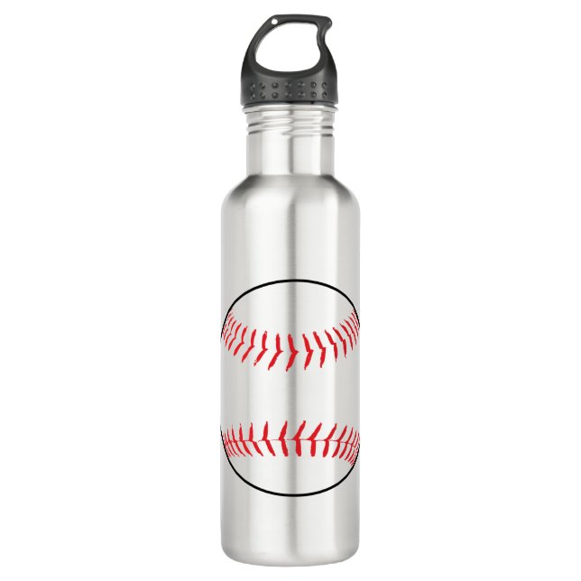Baseball Edelstahlflasche (Vorderseite)