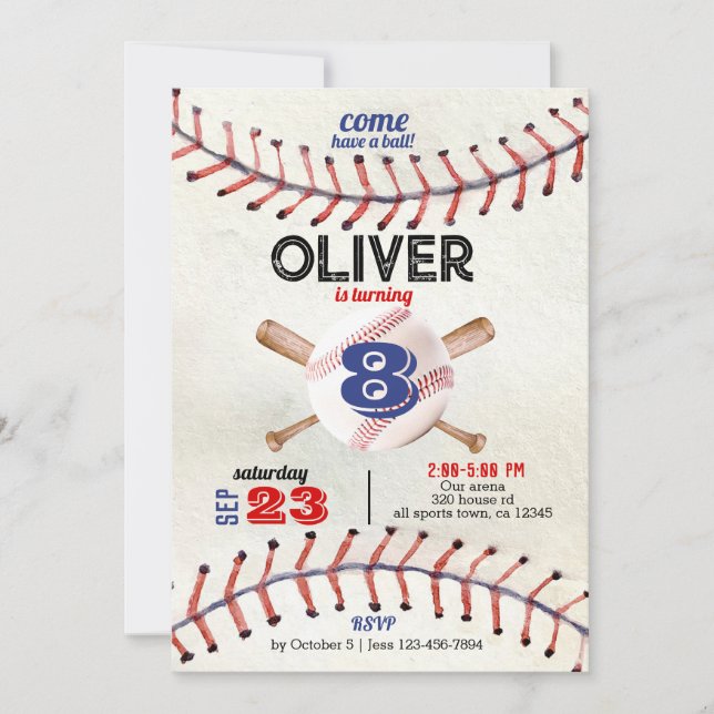 Baseball-Einladung, Rookie des Jahres Einladung (Vorderseite)