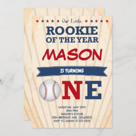 Baseball Einladung zum ersten Geburtstag