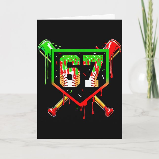 Baseball-Eis-Drip Nummer 67 Spieler 6 7 Chris Karte (Vorderseite)